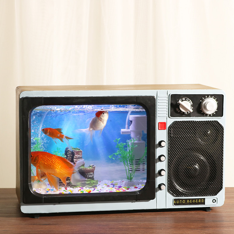 复古怀旧老式电视黑白电视机模型道具门店店铺装饰品可改鱼缸摆件