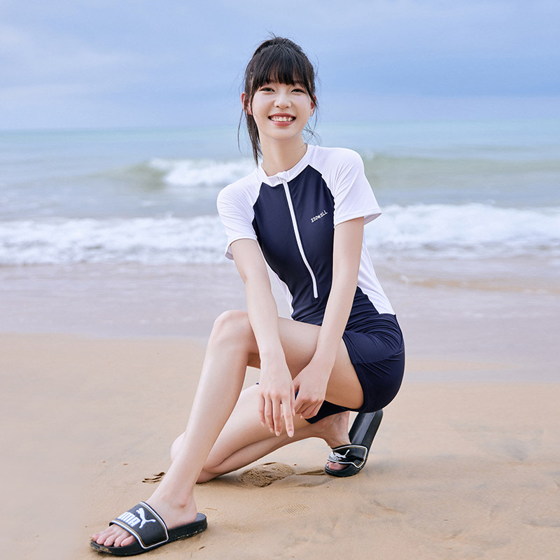 泳衣女游泳馆专用初学者学游泳蛙泳平角保守2026年新款温泉游泳衣