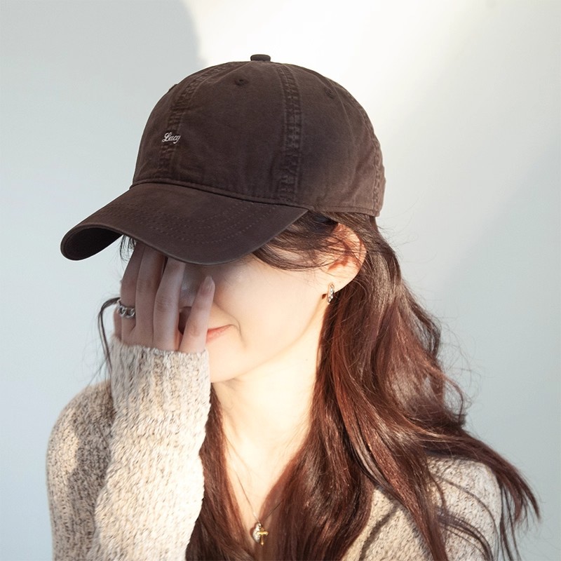 韩国东大门2025新款字母刺绣棒球帽女秋季韩版ins鸭舌帽显脸小潮