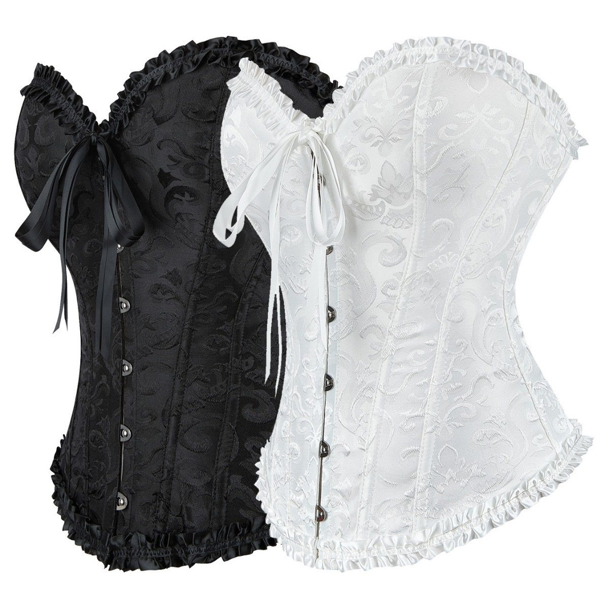 宫廷束腰塑身鱼骨衣腰封胸衣外穿塑身衣提花束腰鱼骨胸衣女