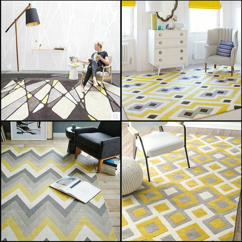 Northern Europe Geometry carpet a living room sofa tea table bedroom Bedside rugs modern Simplicity household rectangle Washablein the Home Fabric , Carpet  category - from Buy2taobao.com to provide professional Taobao agent buy service