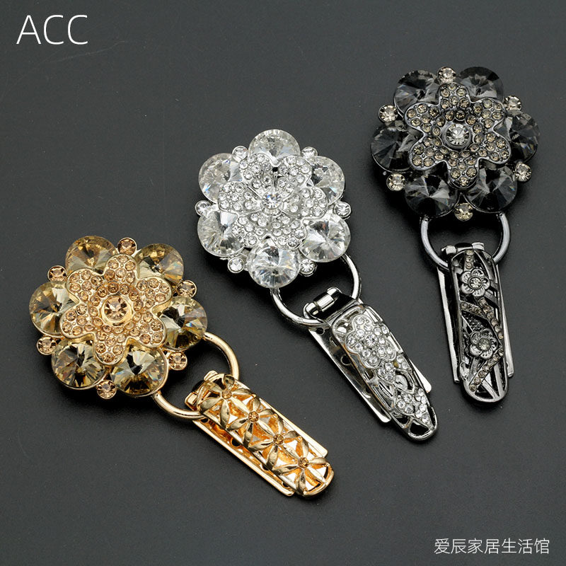 女水晶银色纽扣黑色羊绒貂皮大衣鸭嘴扣子白色皮草袖扣水钻金色扣