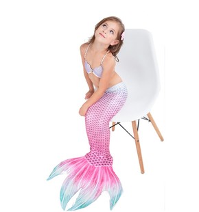 Mermaker美人鱼鱼尾儿童公主泳衣周星驰款女孩宝宝儿童鱼尾