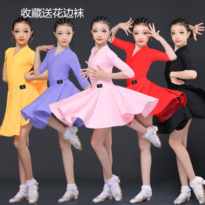 春夏女童拉丁舞专业分体国标考级