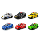 仿真迷你回力合金警车消防车救护车警察特警车模型儿童玩具礼物