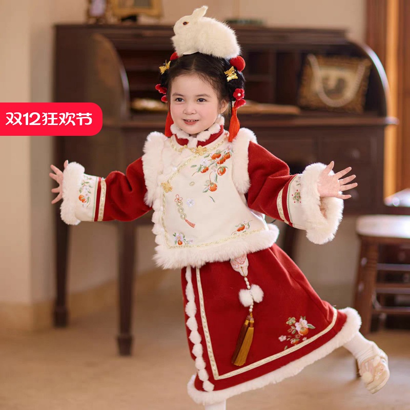 新中式冬汉服，绒暖雅致显国风