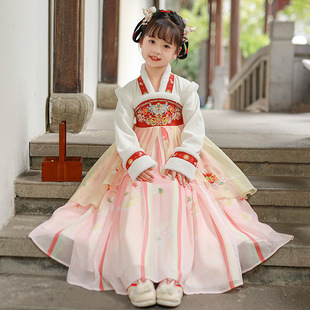 2024新款汉服古装女装中国风儿童女童拜年服童装古风宝宝过年唐装