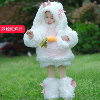 软萌兔耳毛绒套装，可爱出街~