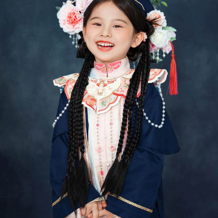 女童学士服毕业季幼儿园博士服小学毕业照儿童典礼云肩国风新中式