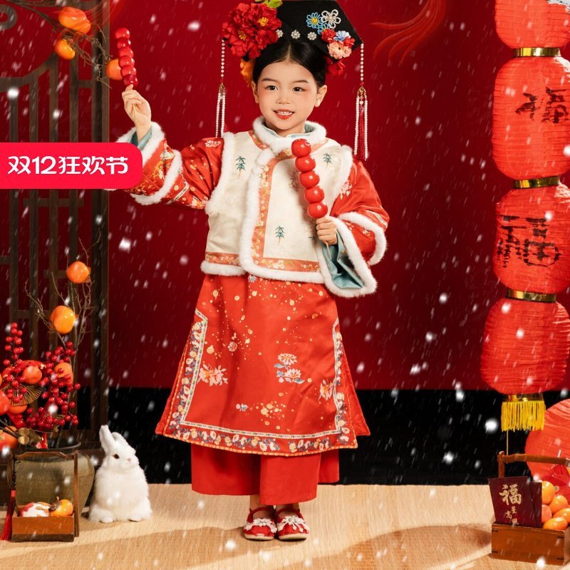 新中式冬汉服，绒暖雅致显国风