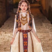 汉服女童新疆异域风情套装 儿童少数女宝宝民族风写真旅拍维吾尔族