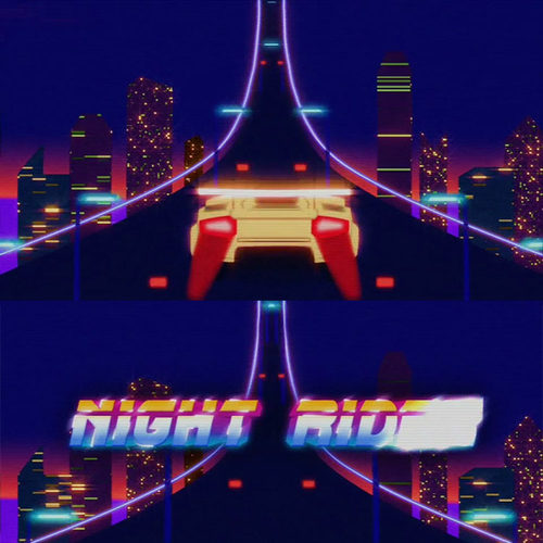 AE模板-复古VHS黑夜骑士像素游戏风格LOGO片头开场宣传动画模板
