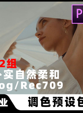 专业柔和朴实自然色调通用型LOG/REC709婚礼旅行滤镜调色LUTS预设