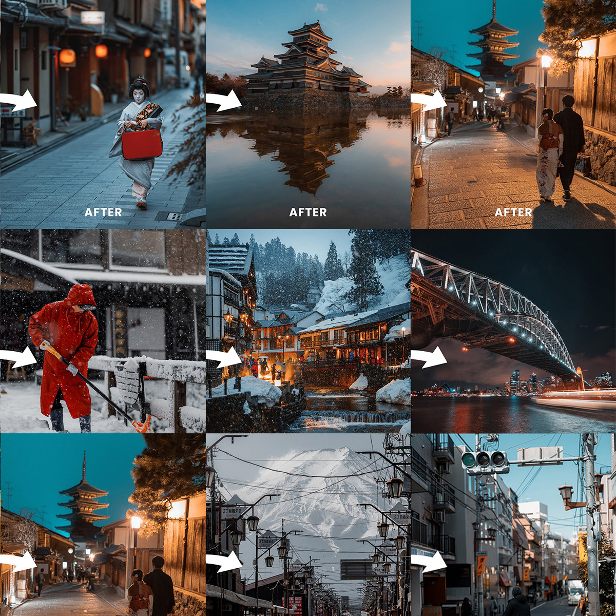 Lightroom油管大神青橙色扫街风景人像PR/FCPX达芬奇LUT手机LR/PS