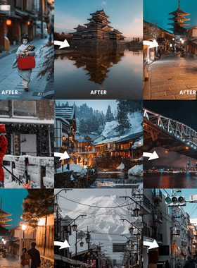 Lightroom油管大神青橙色扫街风景人像PR/FCPX达芬奇LUT手机LR/PS