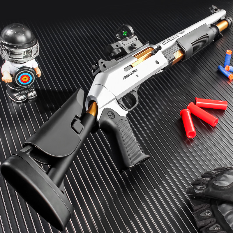 xm1014抛壳软弹枪喷子m870 散霰弹枪儿童男孩来福玩具枪仿真模型