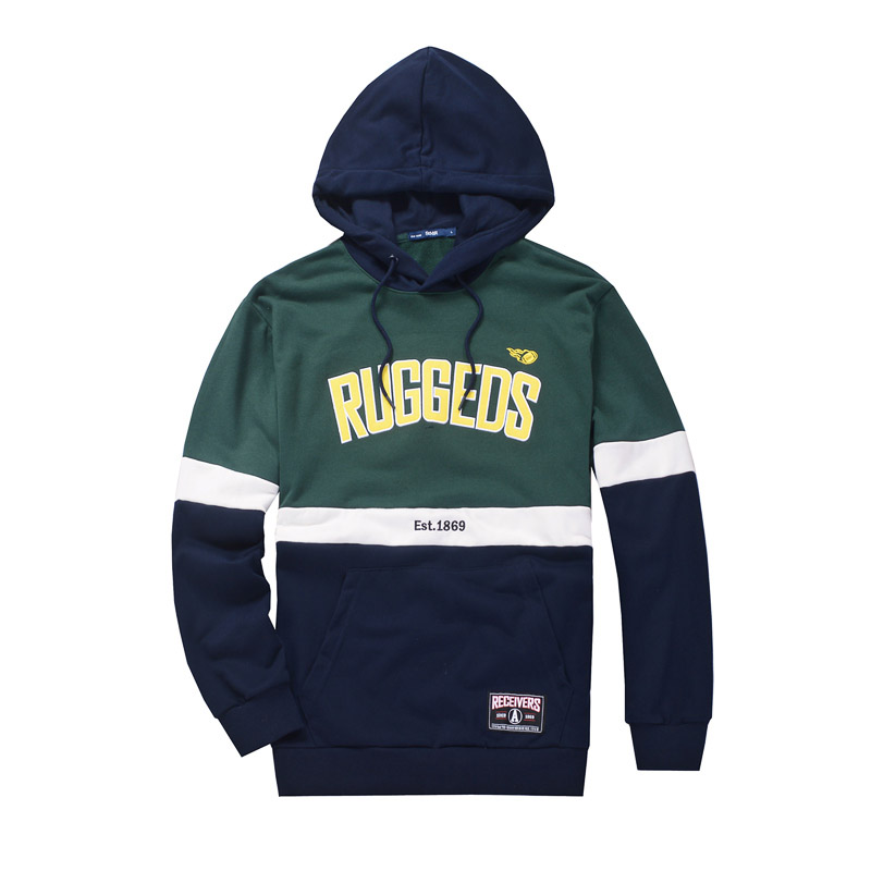 针织面料精美绣字春秋款套头卫衣