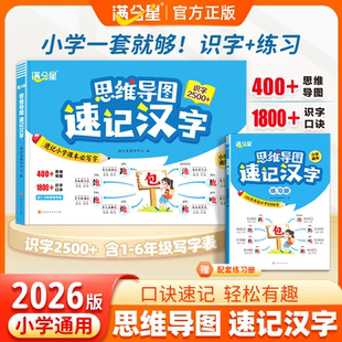 思维导图速记汉字 小学形象识字书幼儿认字启蒙看图识字大王3000字大全一年级汉字书  小学生象形认字书 儿童常用汉字3500