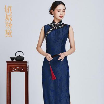 手工盘扣礼服夏季真丝