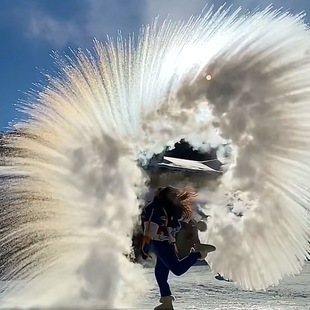 东北【泼水成冰】神器泼水玩具防烫伤水舀子泼水瓢雪产品网红玩具