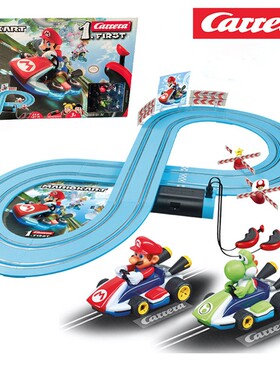 Carrera卡雷拉超级马丽马里奥电动轨道遥控赛车男孩双人竞赛玩具