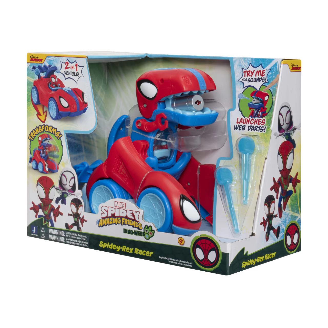 SPIDEY蜘蛛侠变形恐龙战车 小蜘蛛和他的神奇小伙伴玩具车