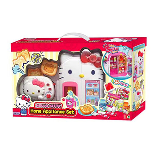 Hellokitty凯蒂猫小家电冰箱面包机套装发声喷雾女孩仿真厨房玩具