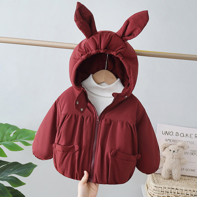 女童加绒棉服外套冬款