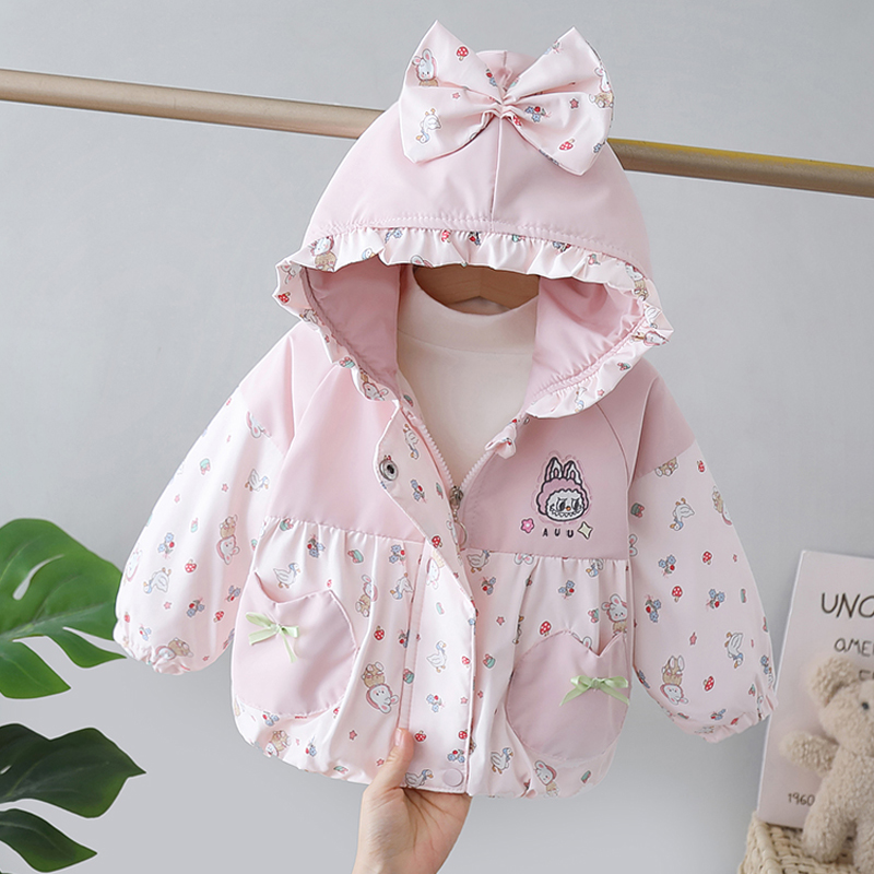 女童加绒棉服外套秋冬季