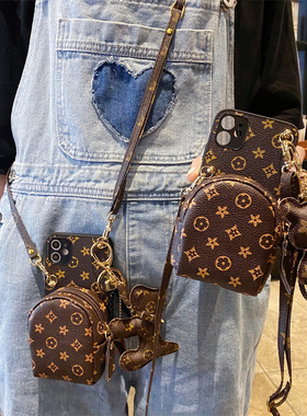 情侣兔适用于华为nova15pro手机壳nova14活力斜跨挂绳13ultrta零钱包12se轻奢11pro/9z背带10pro可以装钱背包