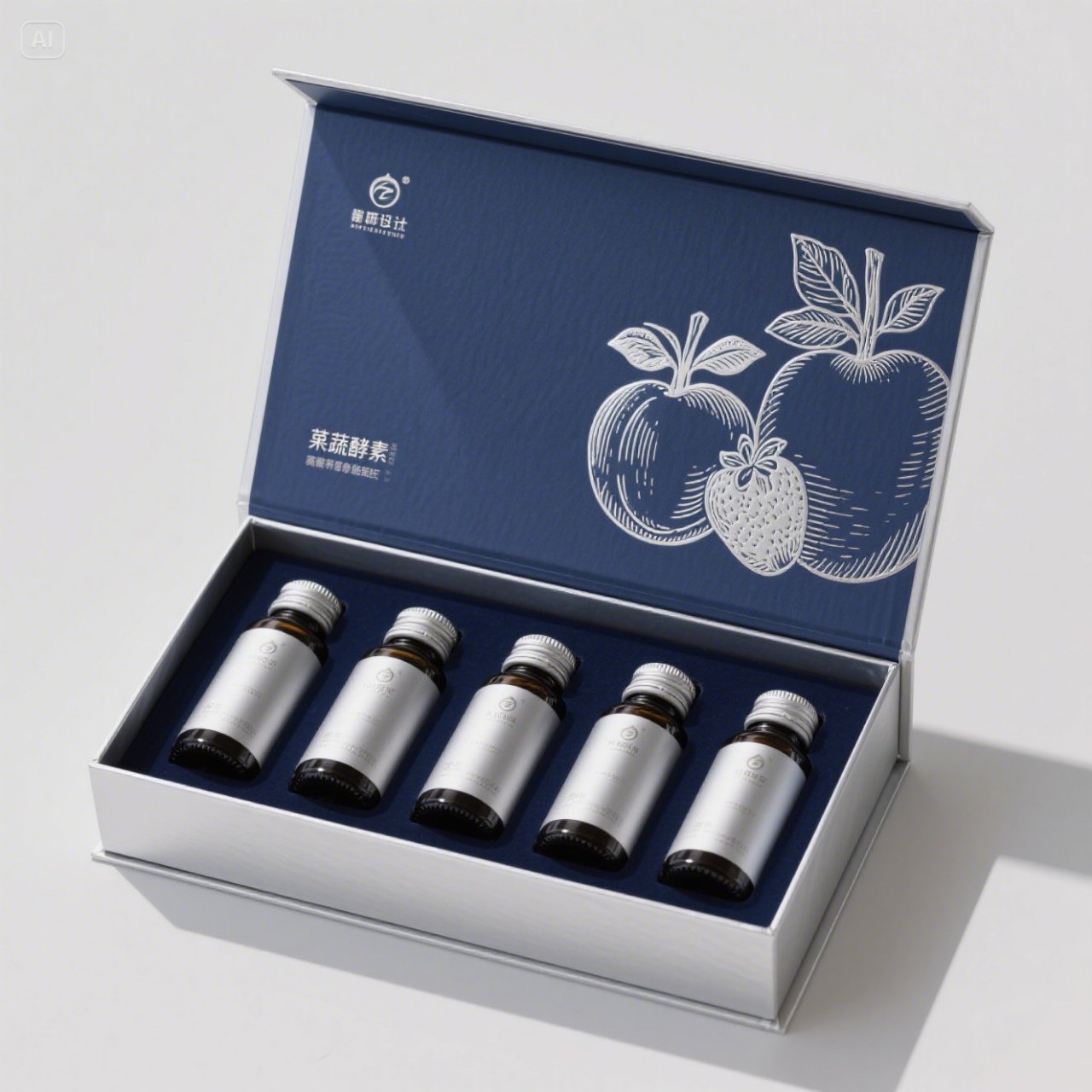 保健品包装盒礼盒高档亚克力小瓶子中药丸粉压片糖果胶囊纸盒定制