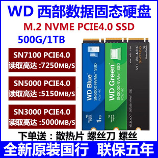 5100 500G 西部数据SN7100 NVMe 3000 M.2 PCIe固态硬盘 5000