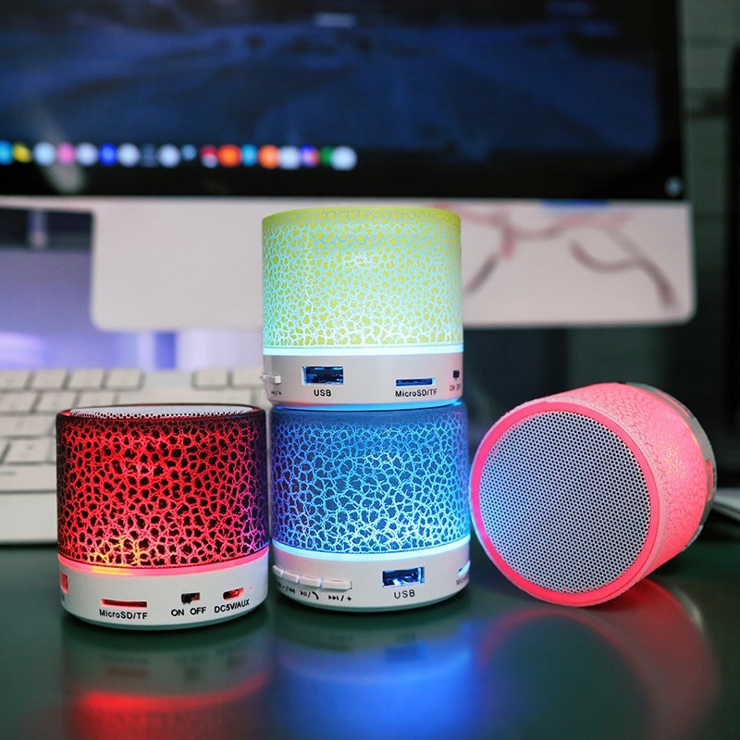 A10金属小钢炮无线充电蓝牙音箱迷你便携HiFi低音炮长续航户外