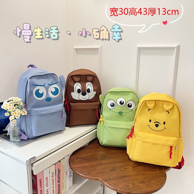 书包新款2025卡通可爱大容量苏利文蓝毛怪三眼仔高颜值中学生书包图片
