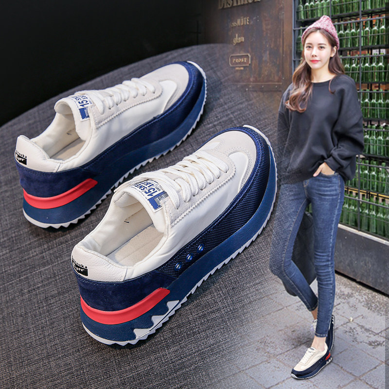 ZASAFRAN FELL IN LOVE HER IN THE INCONSPICUOUS CORNER OF PARIS STREET SHOOTING FLAT 3CM BREATHABLE LITTLE WHITE CASUAL SHOES