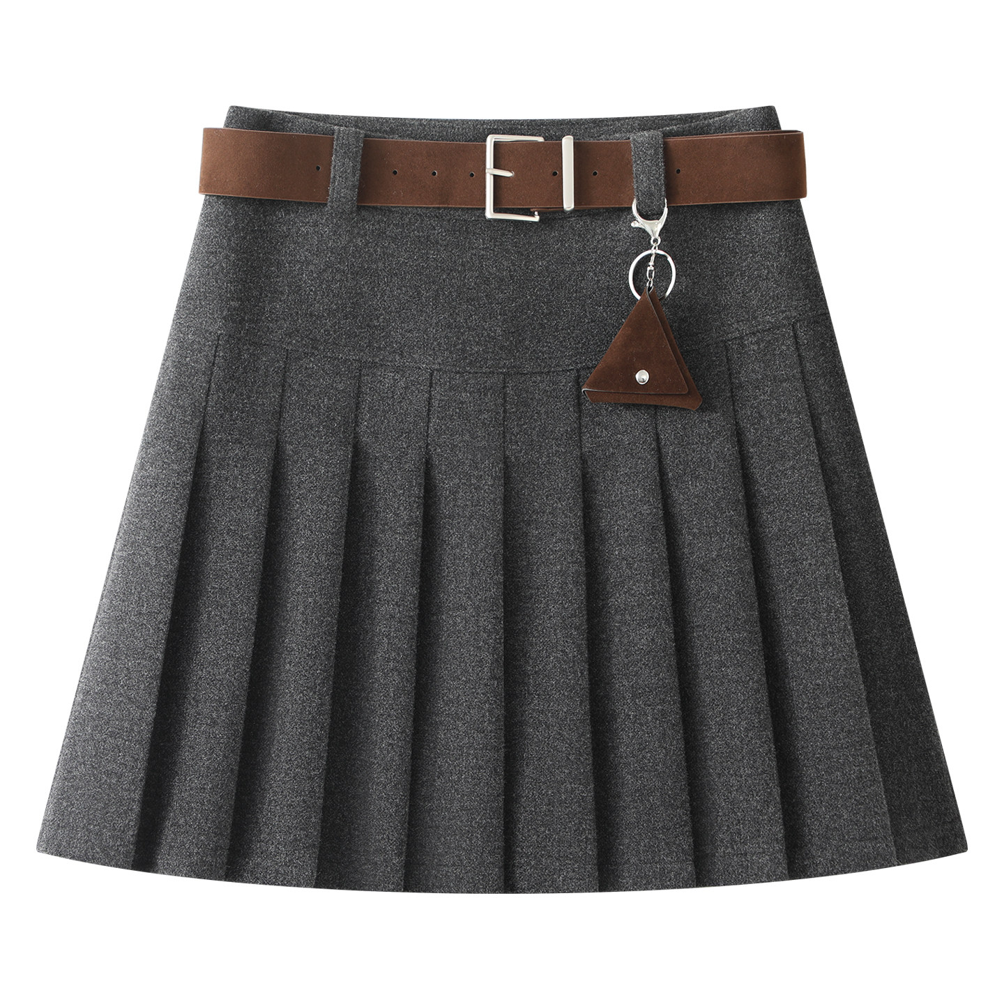 毛呢百褶裙短裙女秋冬2025新款防走光小个子高腰显瘦a字半身裙子