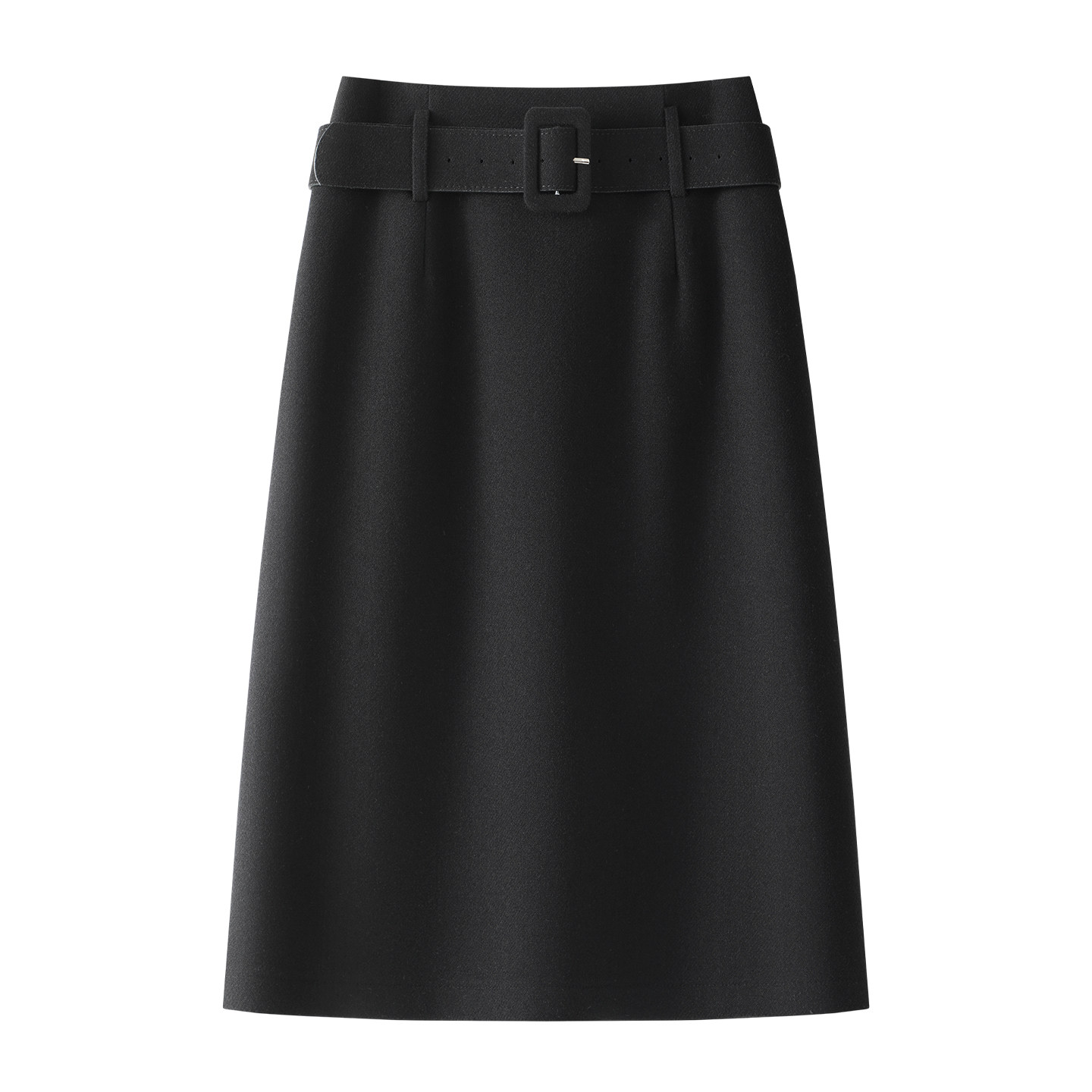 高端灰色毛呢半身裙女秋冬2025新款高腰A字显瘦中长款气质包臀裙