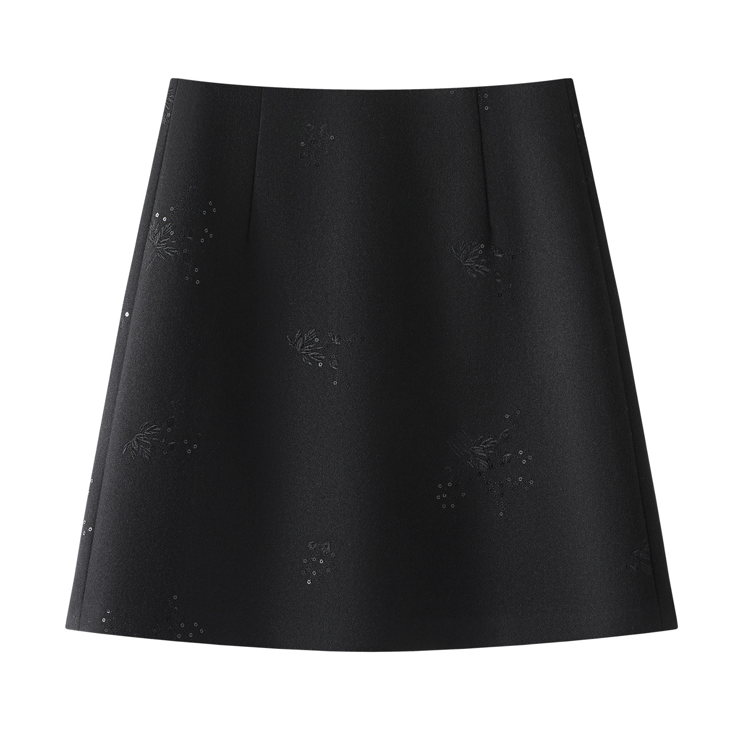 绣花毛呢短裙半身裙女秋冬2025新款高腰显瘦a字包臀裙气质一步裙