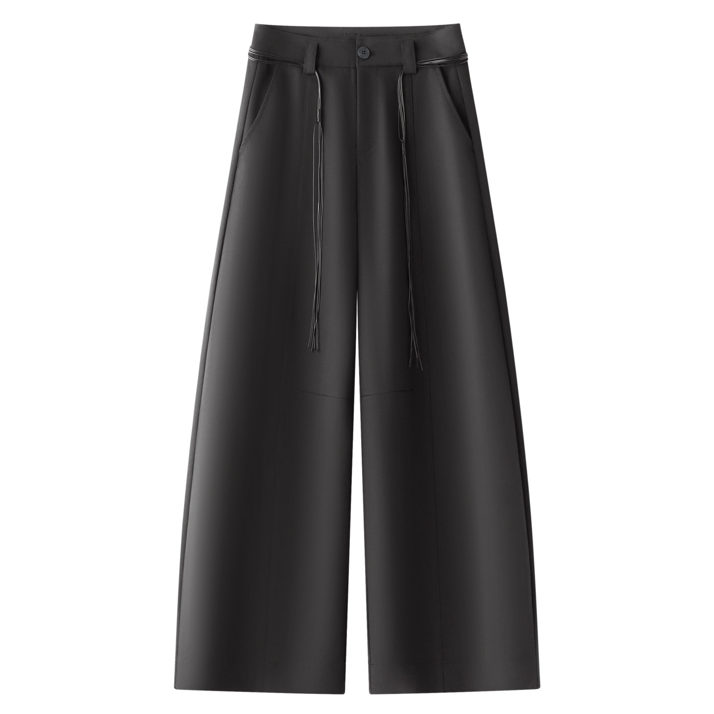 灰色西装阔腿裤女2025新款秋季休闲显瘦宽松小个子高级垂感哈伦裤