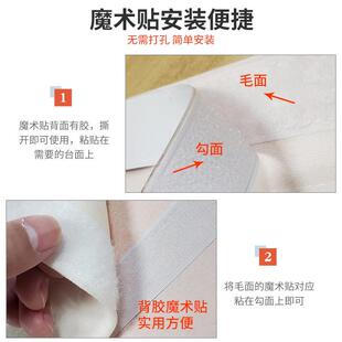 柜遮丑帘免打孔衣柜杂物柜门帘家用 布艺橱柜遮挡帘魔术贴自粘鞋