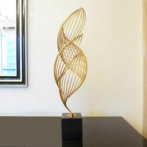 创意电视柜摆件现代客厅玄关酒柜家居装饰品工艺术品金属轻奢摆设