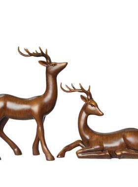 北欧对鹿头小鹿家居摆件创意客厅卧室玄关书房装饰开业办公礼品