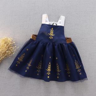 2022儿童围裙宝宝画画罩衣女童防水罩衫 反穿衣吃饭围兜护衣围兜