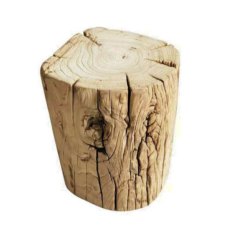 原木墩风化老榆木打金木墩根雕凳子茶台底座实木树墩树桩边几新款