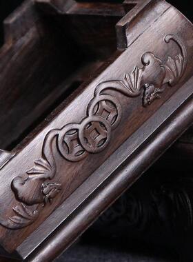 红木雕刻工艺品摆件底座实木黑檀木正方形石头奇石盆景木托底座