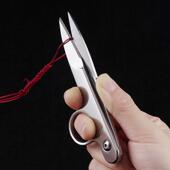 线头剪刀高级工业不锈钢 纱剪线剪自动弹簧U型小剪刀家用裁缝剪刀