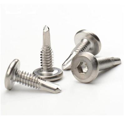 厂家直供不锈钢内六角钻尾螺丝410自攻自钻燕尾螺钉护栏用m5.5