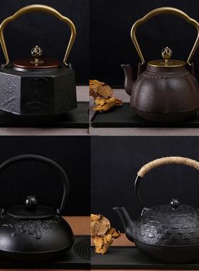 新中式复古国风摆件茶室茶楼酒店博古架茶柜装饰茶壶铸铁壶茶具