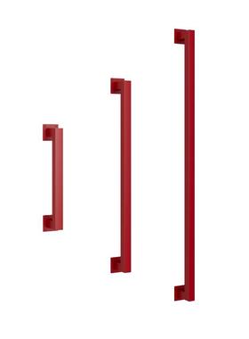 单面红色木门拉手现代新中式。免打孔隐形庭院大双开门对装把手