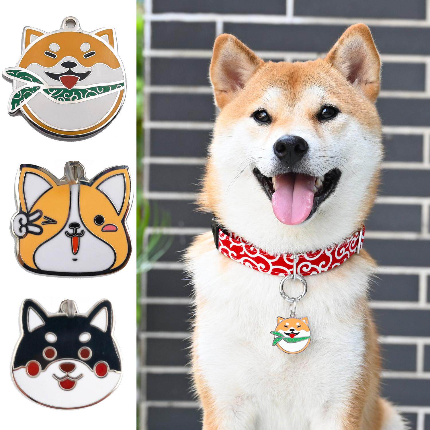金属狗牌柴犬柯基铭牌身份牌防走失激光刻字合金名牌定做订制包邮